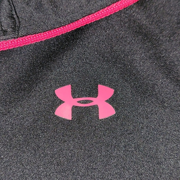 Under Armour Womens 1/4 Zip Semi-Fitted Longsleeve Size:M Black/Pink Heatgear. - Picture 6 of 8
